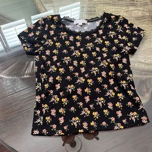 black floral shirt